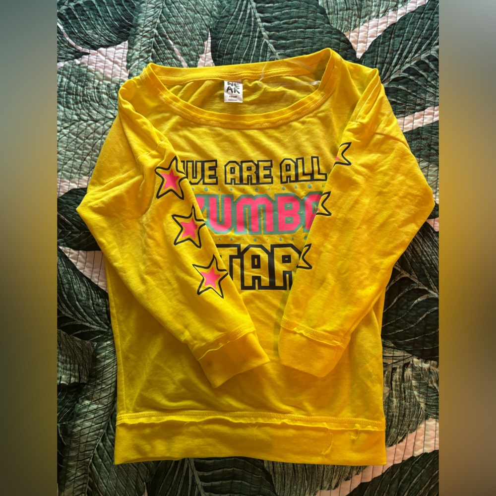 Zumba Kids Yellow Graphic Long-Sleeve Top - Bright Star Design